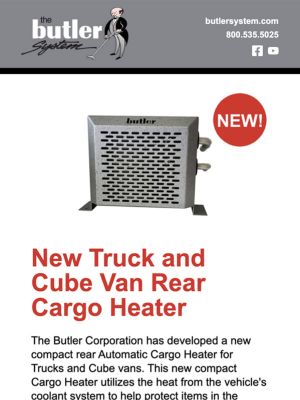 New Truck and Cube Van Rear Cargo Heater