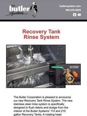 Recovery Tank Rinse System