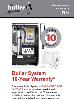 Butler System 10-Year Warranty