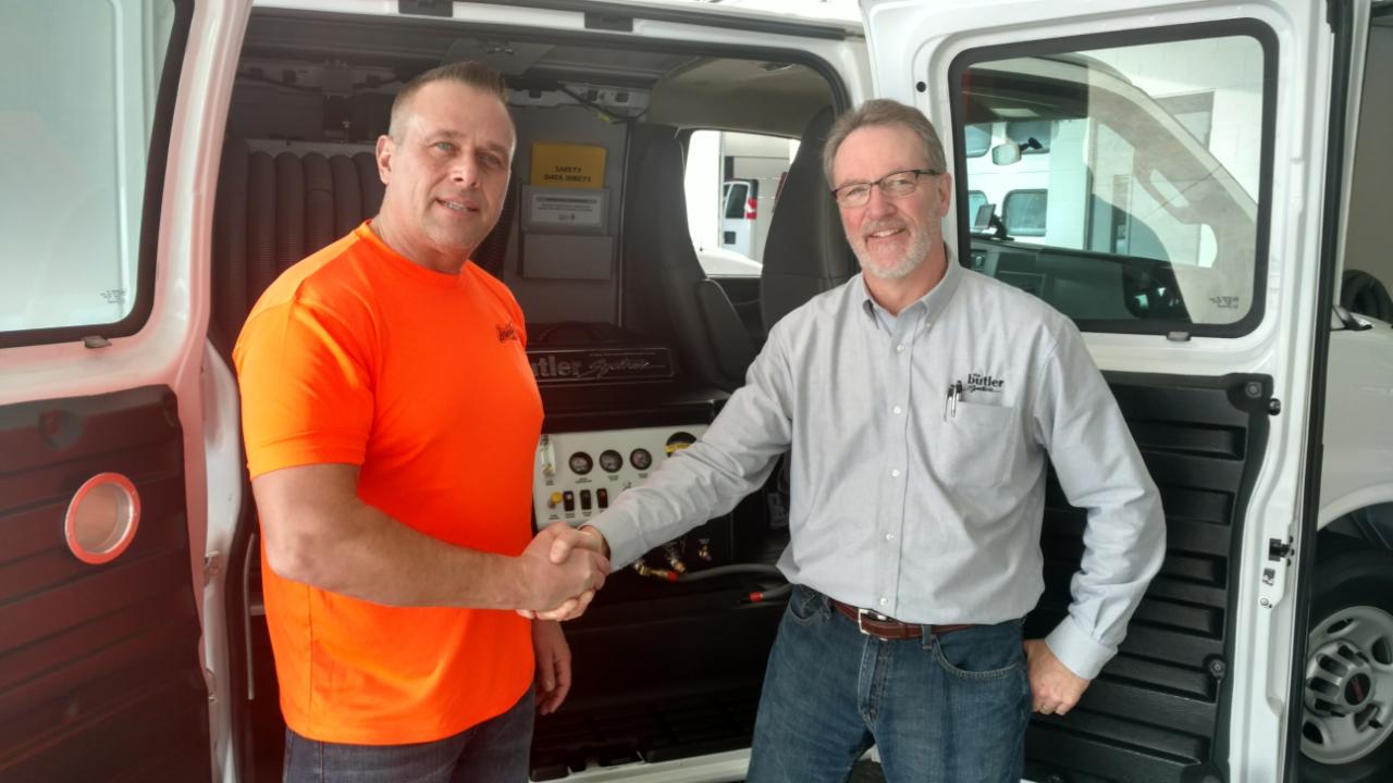 Gary Dreese purchases new butler carpet cleaning van and equipment!