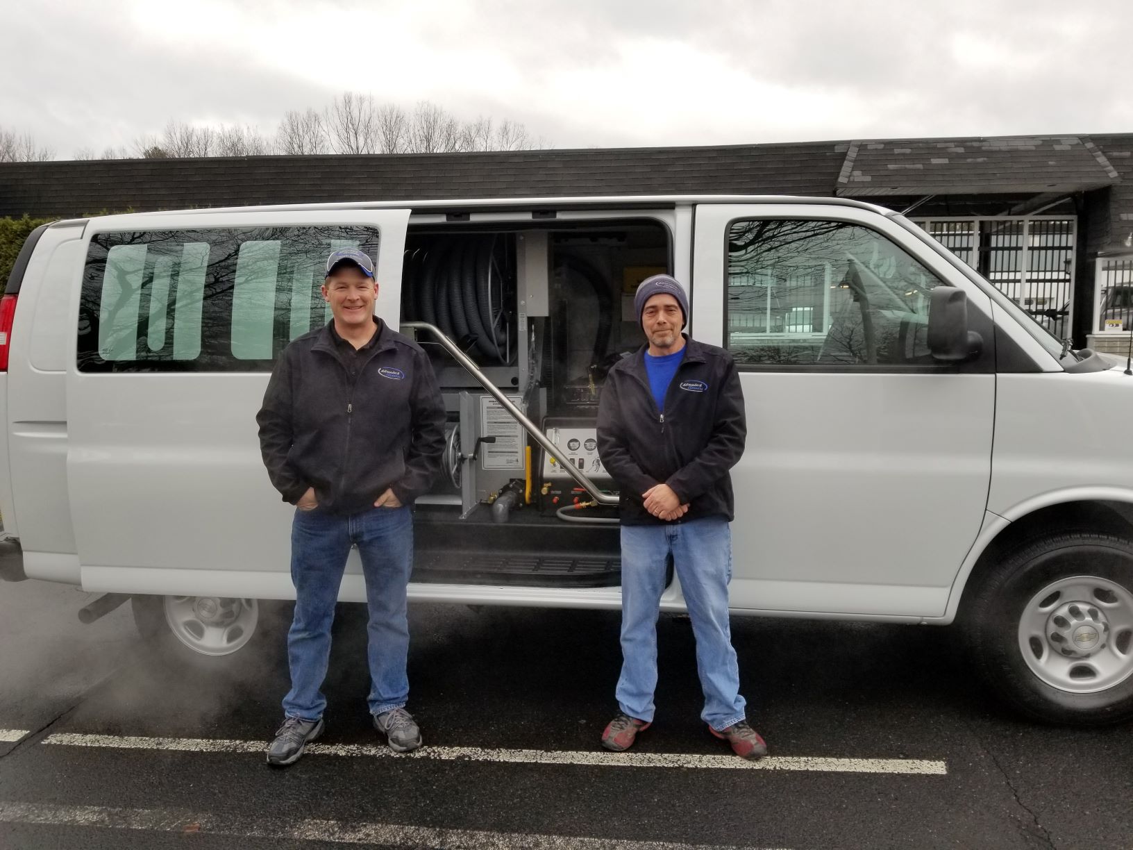 Jason Marlow (Owner) of Adirondack Cleaning Services, of Malone, New York purchased a new Butler System truckmount and van!