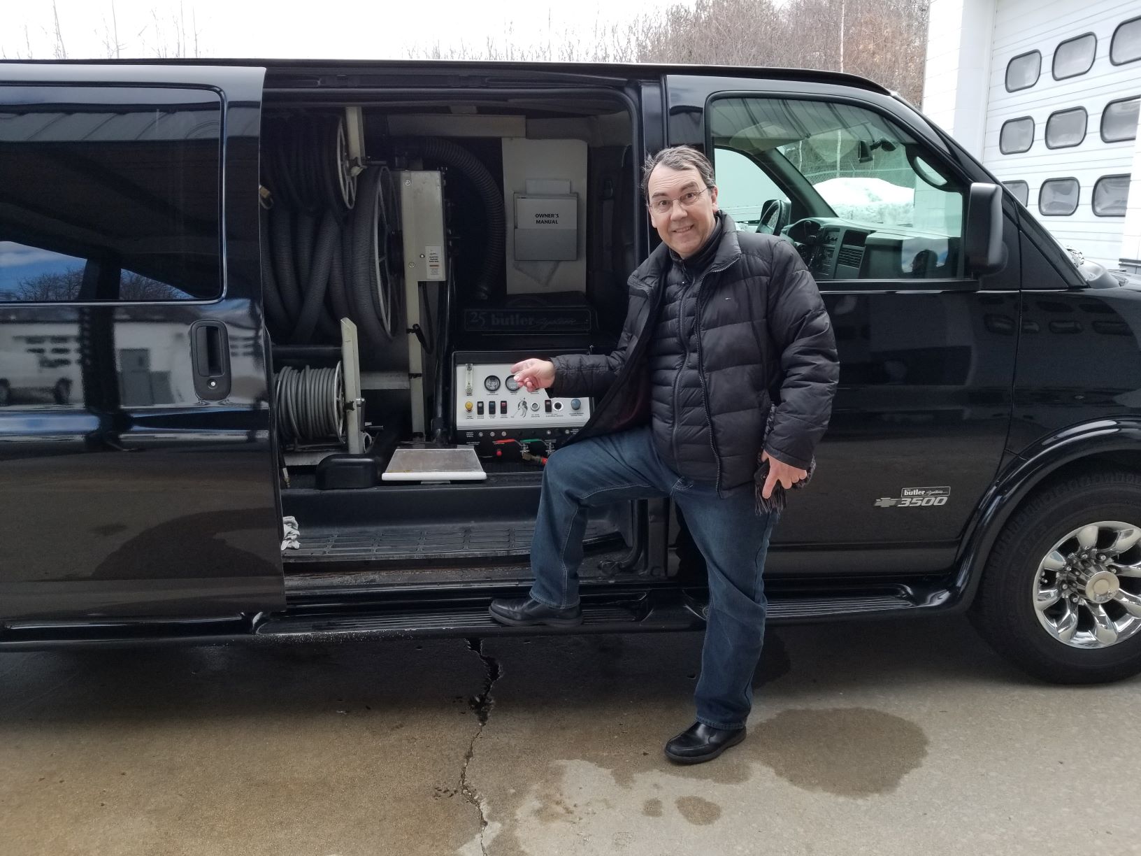 Peter Vianna purchases preowned Butler Carpet Cleaning Equipment
