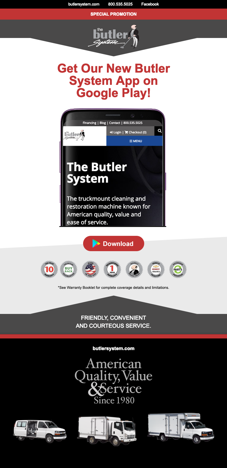 View the Butler Truck Mount on our new app from your android device