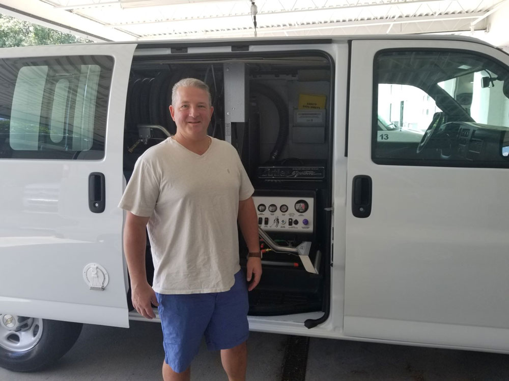 Ray Ladebush, Professional Commercial Cleaning ,Dover, New Hampshire purchases Butler Carpet Cleaning Machine