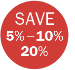Save 5% - 10% - 20%